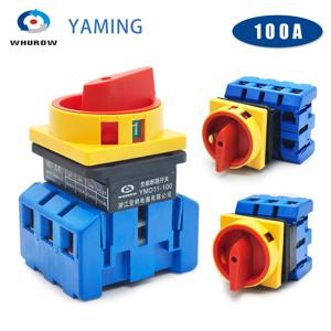 YMD11-100A 로드 브레이크 로터리 캠 스위치 3P 4P 100A 실버 접점 절연체 산업 기계 제어용 차단기 LW30