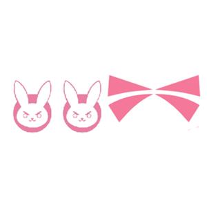 Brdwn OW DVA 얼굴 팔 토끼 코스프레 문신 스티커