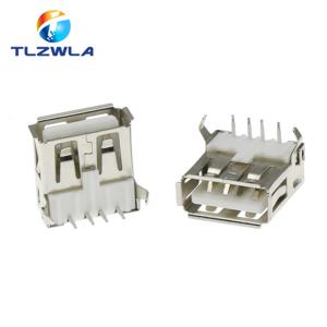 10PCS USB 2.0 4Pin A 유형 암 소켓 커넥터 G54 2 피트 90도 데이터 전송 충전
