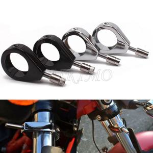 오토바이 회전 신호 재배치 브래킷 Dyna Universal 용 Harley Sportster 883 XL1200 용 39mm 41mm 49mm 포크 클램프 마운트