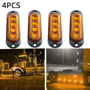 4PCS 12V-24V LED 사이드 마커 조명 경고 테일 라이트 자동차 자동차 외부 조명 트레일러 트럭 트럭 노란색 오렌지 흰색 빨간색