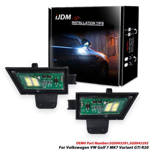 2Pcs 오류 없음 자동차 LED 사이드 미러 램프 아래 폭스 바겐 폭스 바겐 골프 7 MK7 변형 GTI R20 Sportsvan Touran MK3 T5 용 웅덩이 빛