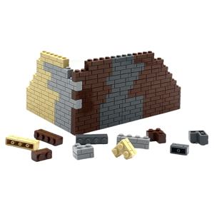 작은 입자 두꺼운 벽 벽돌 1x2 1x3 1x4 도트 대량 액세서리 문 Windows DIY 빌딩 블록 어린이를위한 교육 장난감