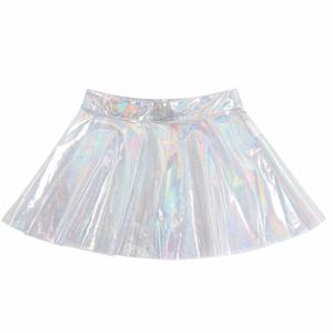 스커트 여성 미니 스커트 1 피스 플리츠 미니 스커트 스커트를 통해 볼 Clubwear 투명 PVC 100% 브랜드 뉴