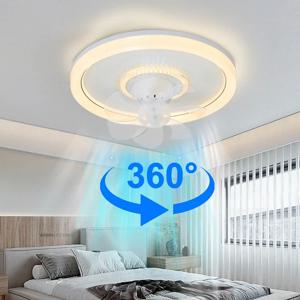 LED 현대식 천장 선풍기 조명, 360 °   회전 기능, 조명 포함, 원격 무제한 조정, 침실 장식 조명