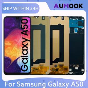 삼성 갤럭시 A50 A505 LCD 디스플레이 터치 스크린 디지타이저 어셈블리 프레임 A505F A505G A505W A505X A505U 부품
