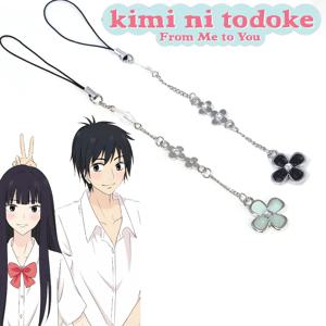만화 애니메이션 Kimi Ni Todoke From Me To You 키 체인 Kuronuma Sawako Kazehaya Shouta 코스프레 꽃 펜던트 전화 체인 선물