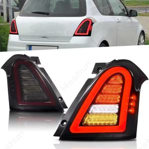 Suzuki Swift 용 페어 LED 미등 2006 2007 2008 2009-2016 테일 라이트 테일 램프 후면 램프 브레이크 안개 방향 지시등 어셈블리