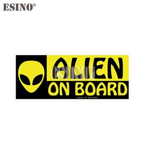자동차 스타일링 크리 에이 티브 경고 UFO 외계인 보드 만화 PVC 데칼 방수 자동차 바디 스티커 패턴 비닐