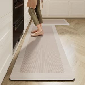 VIKAMA 1/2PC 간단한 주방 규조토 진흙 바닥 매트 Wabi-Sabi 긴 욕실 흡수성 미끄럼 방지 간편한 관리 카펫 홈 장식