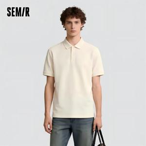 세미르 폴로 셔츠 남성용 수분 흡수 솔리드 컬러 반팔 티셔츠 2025 여름 신상 슬림핏 탑 (액티브웨어)