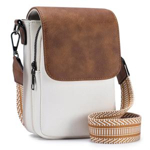 유행 새로운 레트로 Pu 가죽 여성의 넓은 어깨 스트랩 단일 어깨 Crossbody 가방 뚜껑 작은 사각형 가방