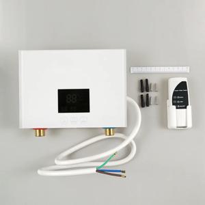 110V/220V 인스턴트 온수기 욕실 주방 벽 마운트 전기 온수기 원격 제어와 LCD 온도 디스플레이