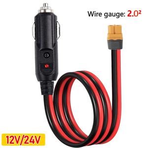 XT60 여성 담배 라이터 소켓 플러그 12V 24V 충전 케이블 자동차 발전소 저장 배터리 용 14AWG 커넥터