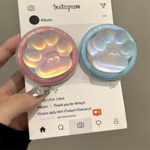 귀여운 3D 고양이 발자국 마그네틱 홀더 폰 그립톡 그립톡 폰 스탠드 아이폰용 맥세이프 액세서리 스마트톡