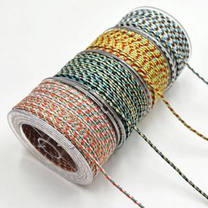 16M/롤 2mm 골드 컬러 티베트 스타일 코튼 코드 로프 수제 끈 스레드 문자열 공예 DIY 목걸이 팔찌 쥬얼리 장식