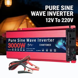 순수 사인파 인버터 12V 220V 24V 110V 1600W 3000W DC-AC 휴대용 전원 변환기 차량용 태양광 인버터
