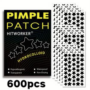 600개 여드름 패치 |   트렌디한, 셀럽 영감을 받은 컨실러, 흡수력 좋고, 여드름 방지 |   블랙 스타 한정판 |   방수 기능이 있는