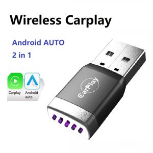 새로운 무선 카플레이 안드로이드 오토 어댑터 USB 동글 스마트 미니 박스 플러그 앤 플레이 폭스바겐 토요타 닛산 혼다 포드 벤츠용 범용