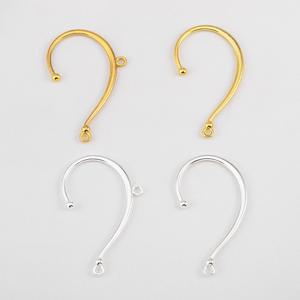 10개입 2홀 귀걸이 클립 세팅 DIY 헤어 주얼리 제작 웨딩 액세서리 합금 금속 신부용 헤어빗 부품