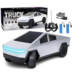 1:24 스케일 RC 사이버 픽업 트럭 4륜구동 오프로드 무선 조종 자동차 2.4GHz 고속 듀얼 모터 LED 라이트 자동차 장난감 남자아이 어린이용