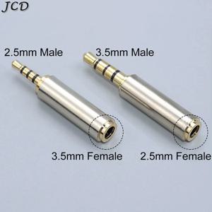 JCD 2PCS Aux 케이블 변환기 3.5mm ~ 2.5mm / 2.5mm ~ 3.5mm 오디오 어댑터 스테레오 헤드폰 앰프 마이크 잭