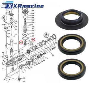 야마하 2/4 스트로크 75-300 HP 선외기 모터 6E5-45344-00 93101-28M16-00과 호환되는 워터 펌프 오일 씰 콤보 키트