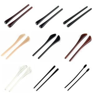 100pcs(50pairs) PC 안경 템플 팁 안경 무테 광학 프레임 다리 블랙 투명 브라운 아이웨어 액세서리