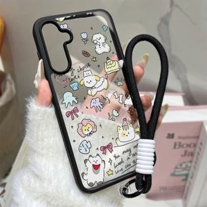 만화 동물 캐릭터 삼성 갤럭시 S26 울트라 케이스 S25 S24 FE S23 A17 A07 A56 5g A16 A55 A54 A36 A26 무광 투명 커버