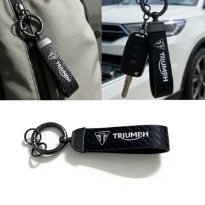 오토바이 키체인 금속 탄소 섬유 가죽 키 체인 TRIUMPH DAYTONA 675/675 Trident 660 Tiger 900 1050 Triple 675 1050