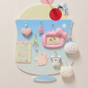새롭고 귀여운 여름 체리 소다 펠트 보드, 작은 카드 펠트 보드, 사진 벽, 펀치 없는 장식 보드, 데코 보드