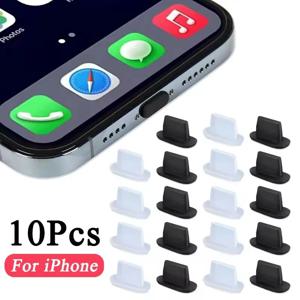 아이폰 12 13 14 Pro MAX 8 XS IOS 라이트닝 충전 포트 커버 캡용 실리콘 먼지 마개 20/10/5개, 부드러운 고무 방진 플러그