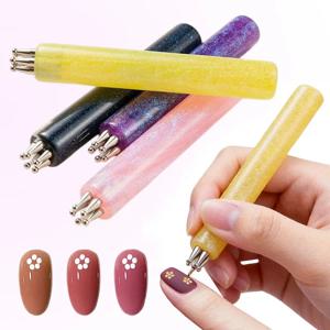 DIY 네일 아트 5-도트 도팅 도구, 꽃 디자인 1.8mm 팁, 라인스톤 픽커 매니큐어 드로잉 펜