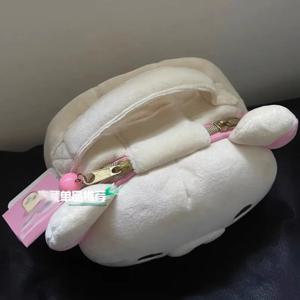새롭고 귀여운 리락쿠마 곰돌이 소녀 플러시 타원형 입체 화장품 가방 휴대용 수납 가방 귀여운 만화 이지 베어 수납 가방
