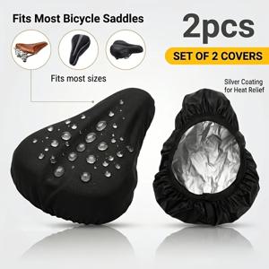 1/2pcs 자전거 시트 커버 자전거 안장 커버 보호용 방수 천 쿠션 보호대 야외 자전거 가드