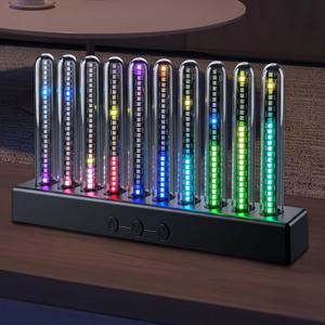 오디오 스펙트럼 시각화 LED 바는 모든 비트에 실시간으로 반응하며, 자동차, 스튜디오, 책상용 다색 음악 조명입니다.