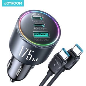 조이룸 175W 차량용 충전기 PD 3.0 100W 초고속 충전 USB C 차량용 폰 어댑터 (맥북 프로, 아이폰 17, 삼성 갤럭시 S25, S24 호환)