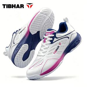 TIBHAR 02619 탁구 신발 남성 여성 초경량 미끄럼 방지 탁구 운동화 스포츠 신발 고무 밑창 TPU 지원