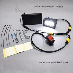 바자 라이트 키트, 8AA 배터리 구동, 20W 2000LM 올메탈 LED 헤드라이트, 전기자전거, 자전거, 오토바이용 DIY 핸들 스위치 세트