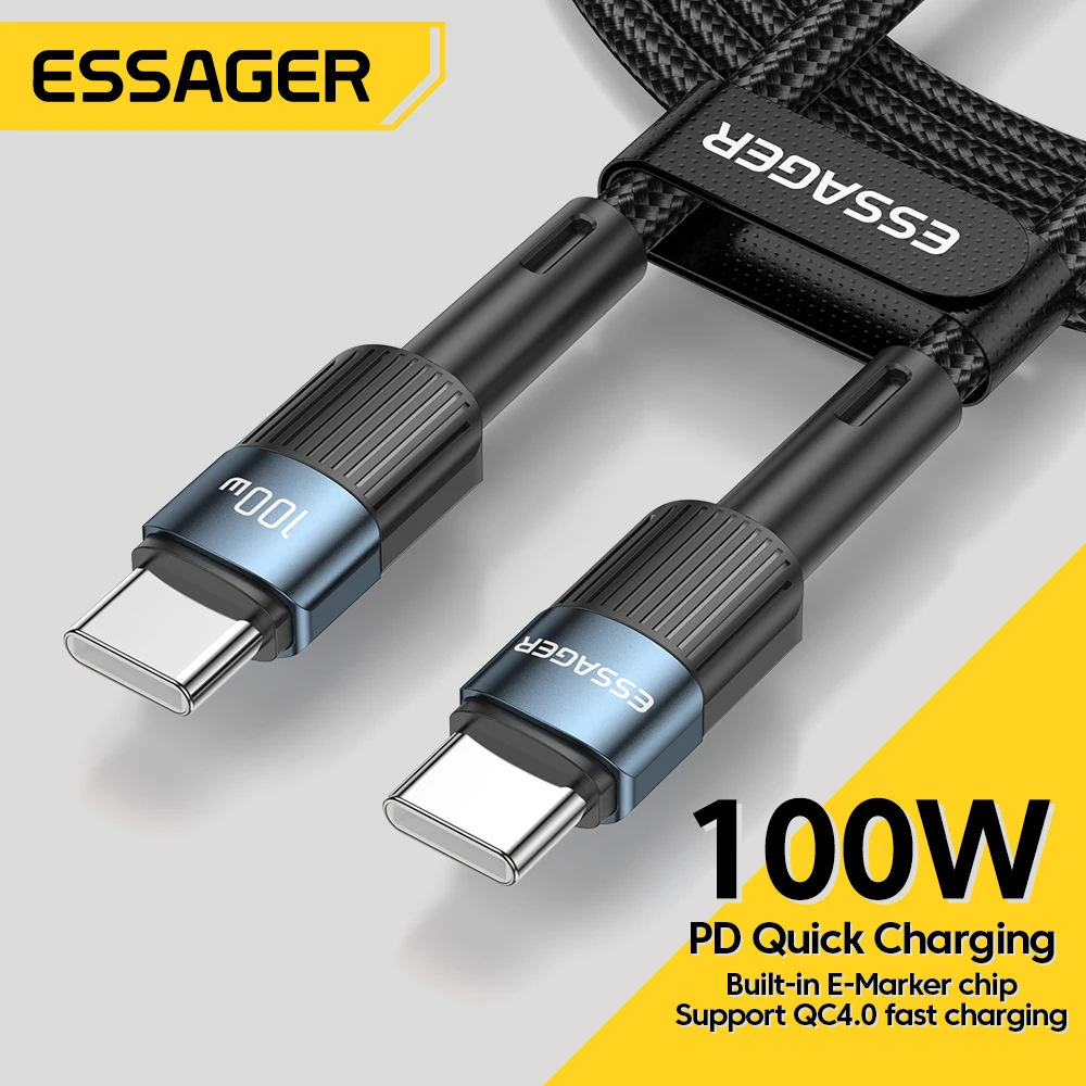 2m 에사저 100W USB C to C 케이블 USB-C PD 고속 충전 케이블 맥북 삼성 샤오미 타입C USBC 케이블