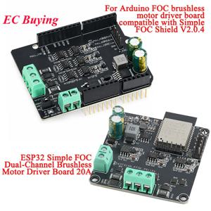 ESP32 Simple FOC Shield V2.0.4 SimpleFOC 고전력 BLDC 브러시리스 모터 드라이버 보드 20A Arduino용 무선 WIFI Ble 모듈