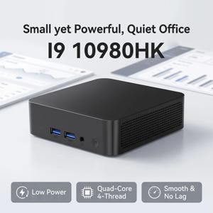 인텔 코어 I9-10980HK 미니 PC 16GB 32GB RAM 512GB 1/2TB SSD 블루투스 5.0 WiFi6 1000M 이더넷 윈도우 11 게이밍 오피스 PC
