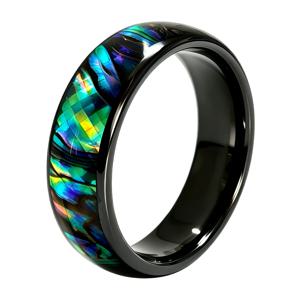 오션 쉘 스타일의 스마트 세라믹 주얼리 반지, 클래식 S70 4K 13.56MHz RFID 칩 내장