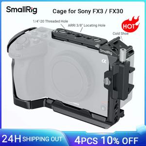 Sony FX30 / FX3 카메라 케이지 리그 키트용 SmallRig 케이지(케이블 클램프 포함) 콜드 슈 NATO 레일 액세서리(마이크 라이트 4183용)