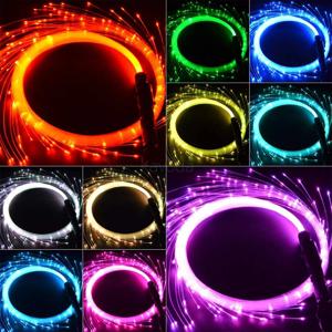 LED 광섬유 채찍 1/36 색상 울트라 브라이트 USB 충전식 180CM 파티 조명 쇼 EDM 음악 축제를위한 빛나는 댄스 채찍