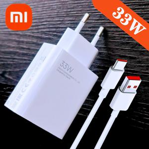 샤오미 오리지널 터보 고속 충전 EU 어댑터, Poco X5 M5S Redmi Note 13 12s 13R 12R 12 11 10 9 용 USB 타입 케이블, 33W 충전기, 6A