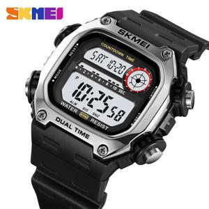 SKMEI 2126 알람 montre homme 백 라이트 Dightal 카운트다운 스포츠 시계 남성 패션 5Bar 방수 스톱워치 손목 시계