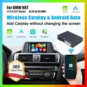 BMW NBT 미니 F56 X3 F25 X4 F26 X5 F15 F85 X6 F16 F86 1234567 시리즈 F20 F21 F22 F30 F31 F80용 무선 CarPlay 안드로이드 오토