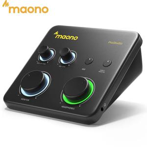 MAONO PS22 Lite USB 오디오 인터페이스 (PC용) XLR 입력 24비트/192kHz 라우팅 소프트웨어 루프백 ASIO 음악 녹음 기타 DAW용