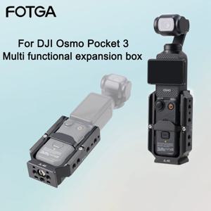 포켓 3/4/4P용 FOTGA 케이지 DJI 오즈모 포켓 3용 확장 어댑터 액세서리 알루미늄 보호 케이지 금속 브래킷 어댑터
